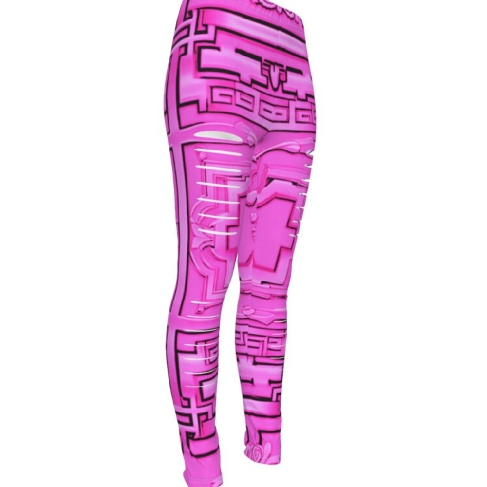 Pink Geometric Leggings